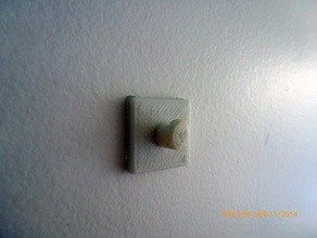 küçük duvar kanca hayır-tırnak yuvarlak ev plaka 3d print model - Mito3D