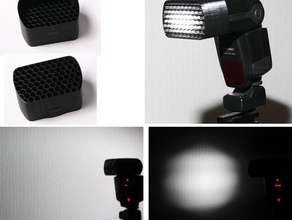 snoot padrão de favo mel yongnuo yn-560 flash câmera fotografia lightformer yn560 3d print model - Mito3D