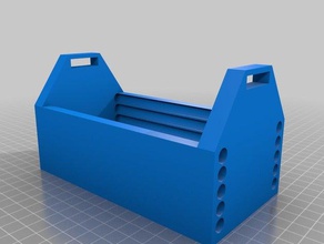 school tool box v2 holders boxes backtoschool pencil holder toolbox 3d print model - Mito3D