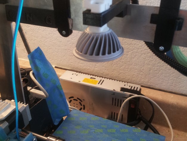 prusa i3 led light holder 3d printer accessories 3D print model - Mito3D