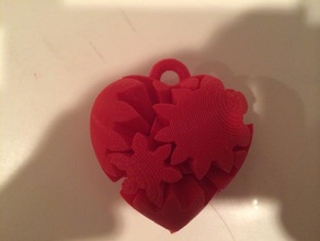 de trabajo micro engranaje corazón llavero pla pines llaveros día mashup engranajes clave la cadena san valentín 3d print model - Mito3D