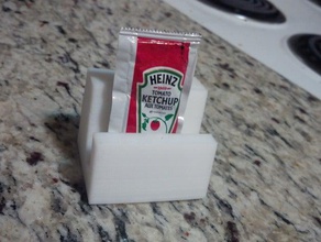 paquet de ketchup titulaire décor 3d print model - Mito3D