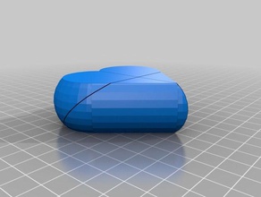 1 nub derinliği gizli kalp kutu fabrikada monte edilmiş etkileşimli özelleştirilmiş 3d print model - Mito3D