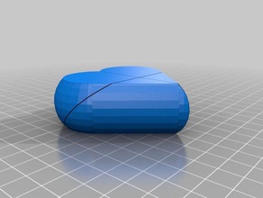 genişliği 3 1 2 nub derinliği gizli kalp kutu fabrikada monte edilmiş etkileşimli özelleştirilmiş 3d print model - Mito3D
