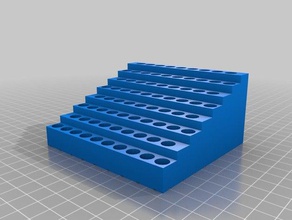 hex bit holder 8x10 tool holders boxes customized 3d print model - Mito3D