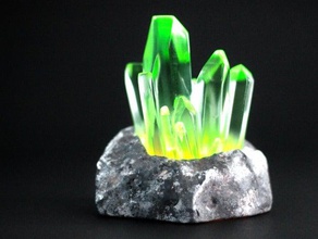 3d printed kryptonite printing assembly clear cryptonite crystal finishing model stratasys 3d print model - Mito3D
