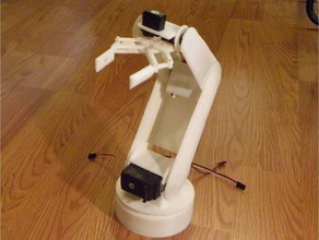 aura braço robótico robótica aiv arduino a automação barato diy eletrônica caseiro printable projeto sem parafusos servo 3d print model - Mito3D