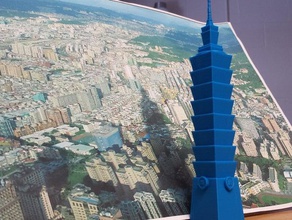 taipei 101 Gebäude Strukturen majestic Wolkenkratzer Taipei taiwan 3d print model - Mito3D