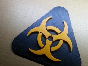 biohazard door sign decor 3d print model - Mito3D