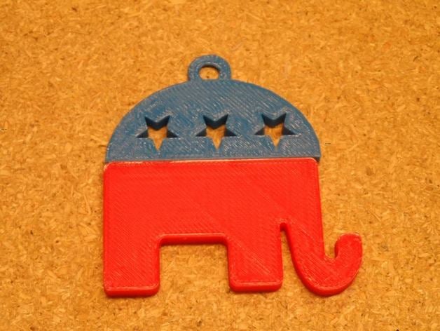 le parti républicain logo d'autres 3D print model - Mito3D