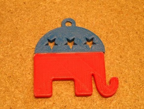 le parti républicain logo d'autres 3d print model - Mito3D