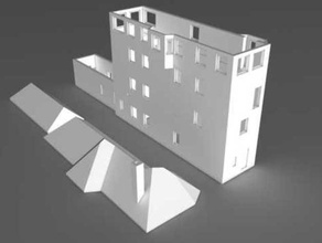 old beautiful east german train station signals tower building buildings structures 3d print model - Mito3D