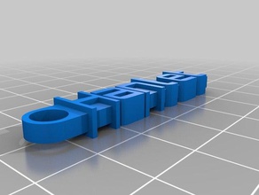 my customized message keychain hanlet organization 3d print model - Mito3D
