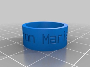 cameron ring özelleştirilmiş yüzük 3d print model - Mito3D