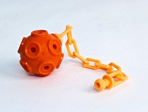 cadeia bola de rolhas construção brinquedos anexo articulação esfera bild personalizado ogo do esporte 3d print model - Mito3D