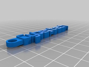 keychainfuturistic de l'organisation personnalisé 3d print model - Mito3D