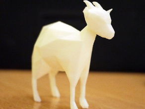 awesome goat animals polygonal 3d print model - Mito3D