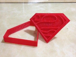 superman logo cookie cutter v2 household 3d print model - Mito3D