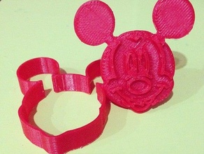 mickey mouse cookie cutter v2 household 3d print model - Mito3D