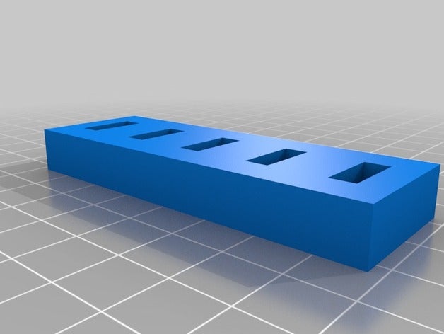 my customized parametric usb memory stick holder other 3D print model - Mito3D