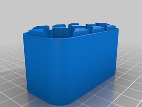 aa battery enclosure bottom containers customized 3d print model - Mito3D