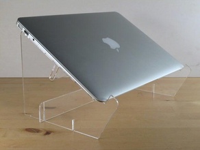 laser-cut-laptop stand macbook air computer Acryl lasercut 3d print model - Mito3D