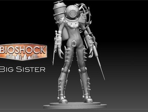 bioshock große Schwester Skulpturen Spiel Ozean Videospiel 3d print model - Mito3D