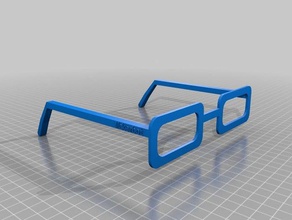 glasses customized 3d print model - Mito3D