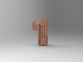 fascio littorio sculture impero romano 3d print model - Mito3D