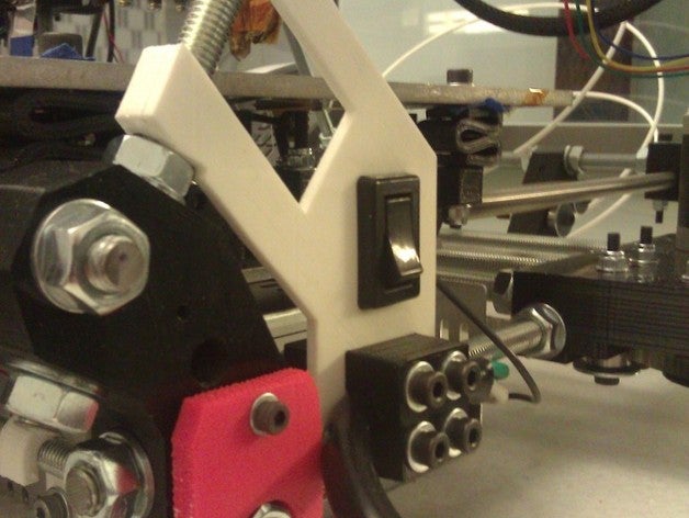 power switch bracket mendel 3d printer accessories openscad reprap upgrade 3D print model - Mito3D