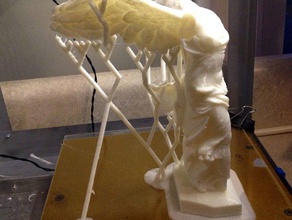 alas de la victoria samotracia integrado soporta esculturas 3d print model - Mito3D