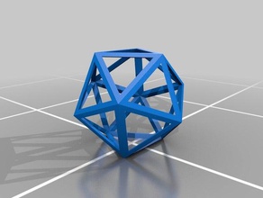 icosaedro piernas delgadas esculturas 3d print model - Mito3D
