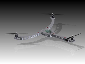 tri elicottero arco v2 rc i veicoli multi rotore 3d print model - Mito3D