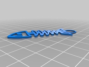 fishbone Schlüsselanhänger andere onsuchafullsea 3d print model - Mito3D