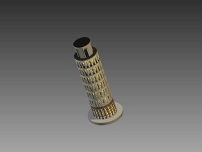 Schiefen Turm von pisa Gebäude Strukturen lasercut 3d print model - Mito3D