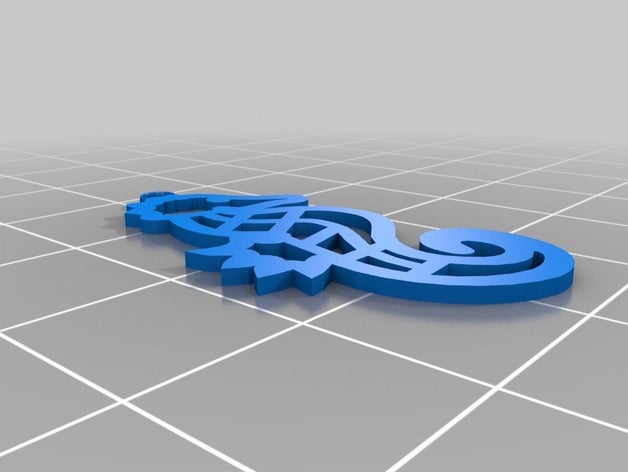 Seepferdchen Kette Anhänger - Zubehör onsuchafullsea 3D print model - Mito3D
