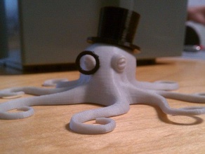 classy octopus creatures monocle thats mr you 3d print model - Mito3D