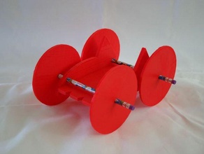 nastro di gomma auto alimentata meccanica i giocattoli tinkercad 3d print model - Mito3D