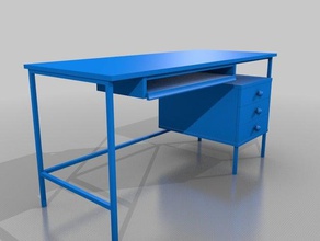 my computer table model furniture bench desk 3d print model - Mito3D