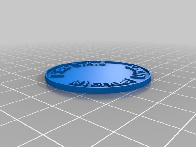 aideo michael urbano moeda moedas emblemas personalizado 3D print model - Mito3D