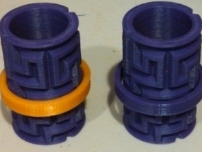 trick maze cylinder puzzles 3d print model - Mito3D