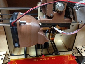 extrusion cooling fan-holdercowling makerfarm prusa i3 version 3 3d printer parts print fan 3d print model - Mito3D