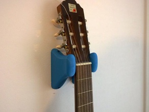 guitar wall mount organization gitaar hanger muur organic 3d print model - Mito3D