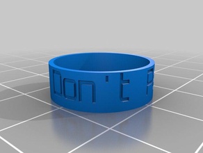 my customized ring dont panic hitchhikers guide rings 3d print model - Mito3D