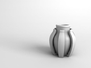 shell vase decor art flowers pot 3d print model - Mito3D