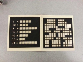 Kreuzworträtsel, puzzle-Karte 2d Kunst 3d print model - Mito3D