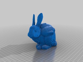 8-bit pixel pixelized jetpack bunny dissolvable material sculptures dual extrusion pva rabbit 3d print model - Mito3D