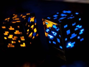 minecraft del mineral de la lámpara cubo bloques piedra roja diamante oro ect los juguetes juegos 3d print model - Mito3D