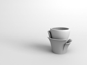 shell vase 2 décor art fleurs pot 3d print model - Mito3D