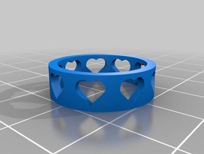 mon personnalisés cœur de l'anneau anneaux 3d print model - Mito3D